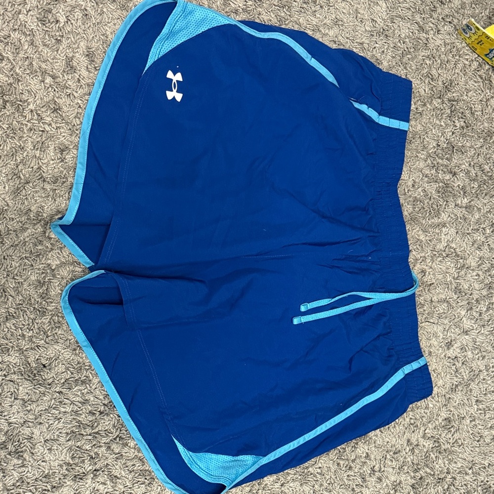 Under Armour Royal Blue Shorts with Light Blue Trim